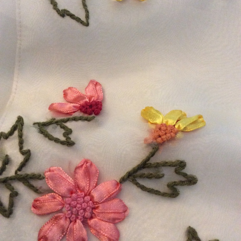 Spenser Jeremy Strapless Cream Floral Dress Sz 10 - Picture 11 of 15